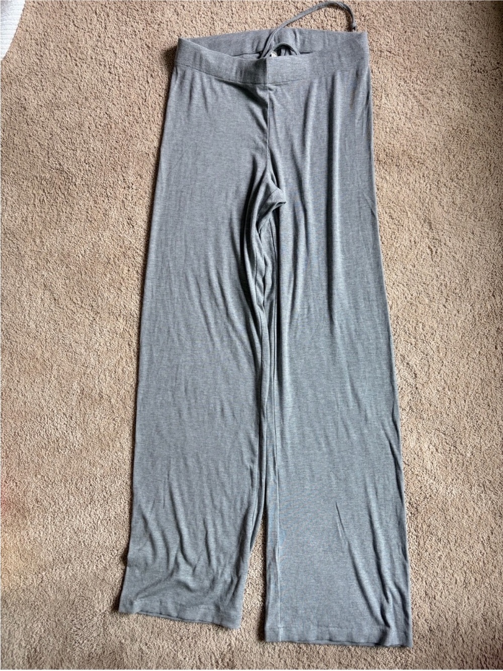 SKIMS Gray Wide-Leg Lounge Pants